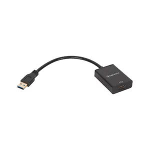 USB 3.0 to HDMI adapter Cabletech KOM0993 — black, USB-A to HDMI video converter