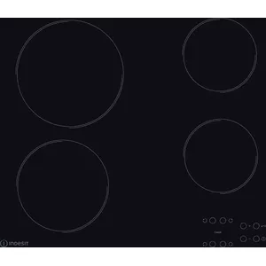 Indesit AAR 160 C Черная Встраиваемая Керамическая Варочная Панель с 4 Конфорками, Сенсорным Управлением и Мощностью 6200 Вт