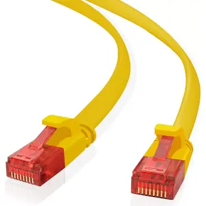 Patch cable helos Ultra Slim 15 m UTP Cat6a flat — 15m length, UTP, Cat6a, flat design