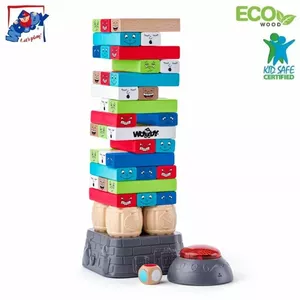 Woody 10212 Wooden Puzle Tower Educational Kids Brain Game with Electric Magnet 3+ years (10.5 x 29cm)