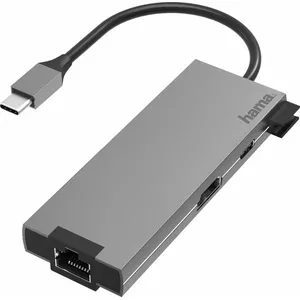 Hama 00200109 interface hub USB 3.2 Gen 1 (3.1 Gen 1) Type-C 5000 Mbit/s Grey