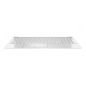 Housing base with Nordic keyboard for HP 15-dw laptop, silver (L53737-DH1)