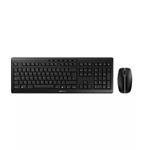 CHERRY Stream Desktop tastatūra Pele iekļauta Birojs RF Bezvadu QWERTY Britu angļu valoda Melns