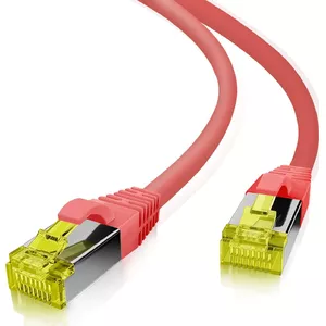Патч‑кабель helos Ultra Flex S/FTP Cat6a TPE, красный, 5,0 м