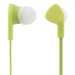 STREETZ In-ear austiņas ar mikrofonu, multivides/atbildēšanas poga, 3,5 mm, bez iepīšanās, laima zaļas HL-W105