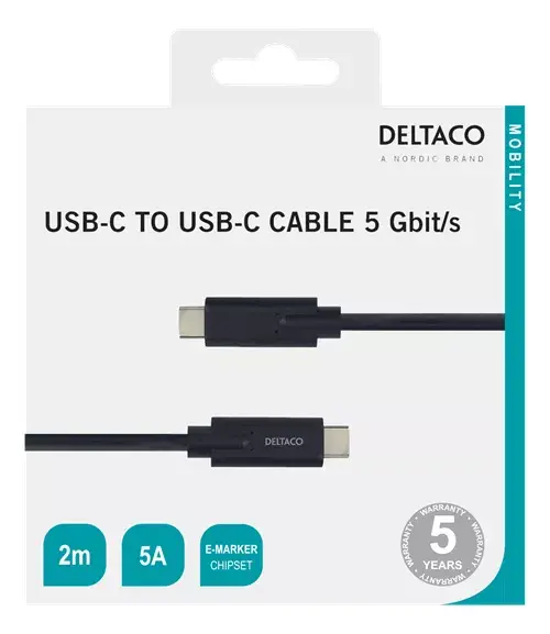 USB-C cable DELTACO USBC-1503M 2 m Photo 2