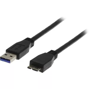 USB Cable Deltaco USB3-005S 0.5m USB A Micro-USB B Black