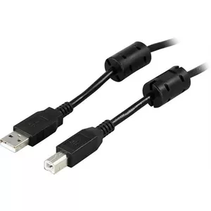 Кабель USB-A — USB-B DELTACO 2 м модель USB-218FSX для принтеров, сканеров и периферии