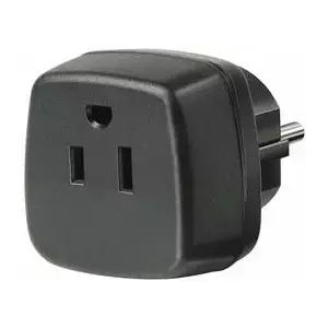 Travel adapter, US / Japan units to EU terminals, earthed Brennenstuhl black / GT-479