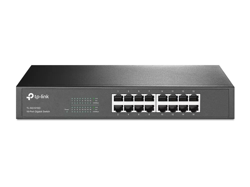 Tīkla slēdzis TP-LINK TL-SG1016D Nevadāms L2