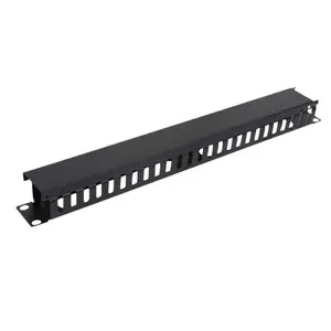 Kabeļu organizators Deltaco 19-23 Melns 481x47x44 mm