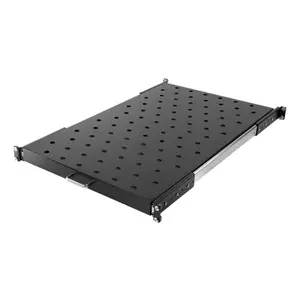 Extendable shelf TOTEN SG.0574.1901 for 19" cabinets, depth 1000/1200 mm, load 20 kg, black
