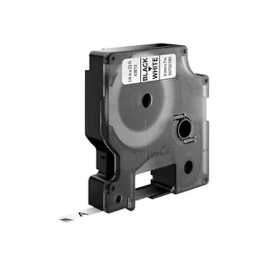 Etiķešu lente DYMO D1 Standarta Melna uz Baltas 6mm