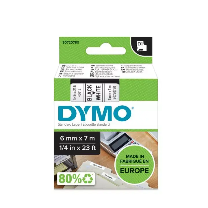 Etiķešu lente DYMO D1 Standarta 6mm Photo 2