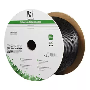 Networking cable Deltaco TP-53 Black Cat6a S/FTP 305 m