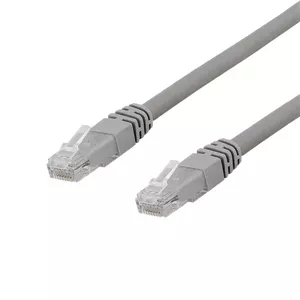 Networking cable Deltaco TP-603AU RJ-45 Cat6a 0.3 m Grey
