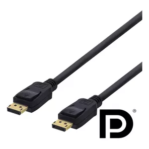 DisplayPort cable DELTACO DP-1020D 2 m, 4K UHD, DisplayPort to DisplayPort