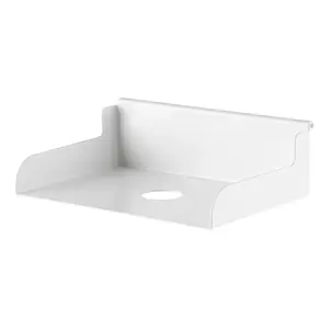Desk tool bar/rail shelf Deltaco DELO-0155 White Steel 180mm