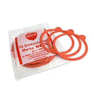 Canning lid WECK 8500.20210 Red 10 cm, pack of 10