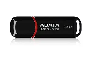 USB флеш-накопитель ADATA DashDrive UV150 64GB USB Type-A 3.2 Gen 1, черный, с крышкой