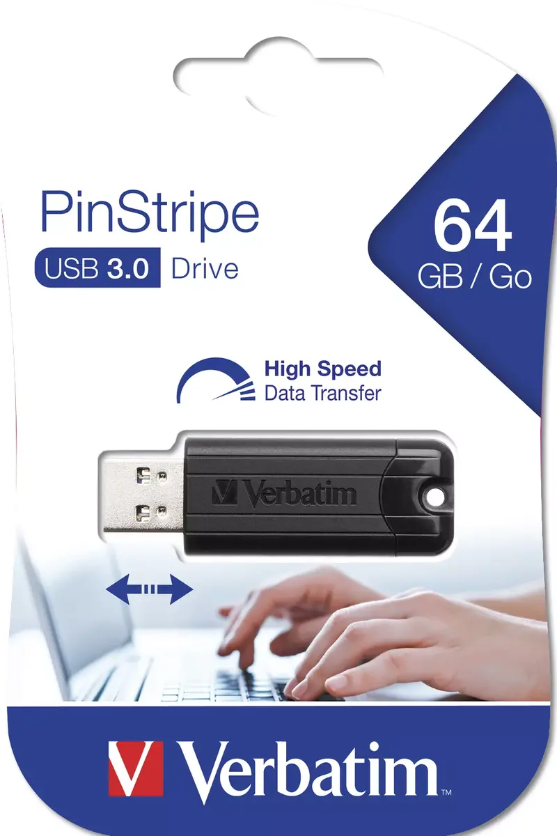 USB флешка Verbatim 64ГБ PinStripe Photo 6