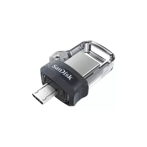 SanDisk Ultra Dual m3.0 USB флеш накопитель 32 GB USB Type-A / Micro-USB 3.2 Gen 1 (3.1 Gen 1) Черный, Серебристый, Прозрачный