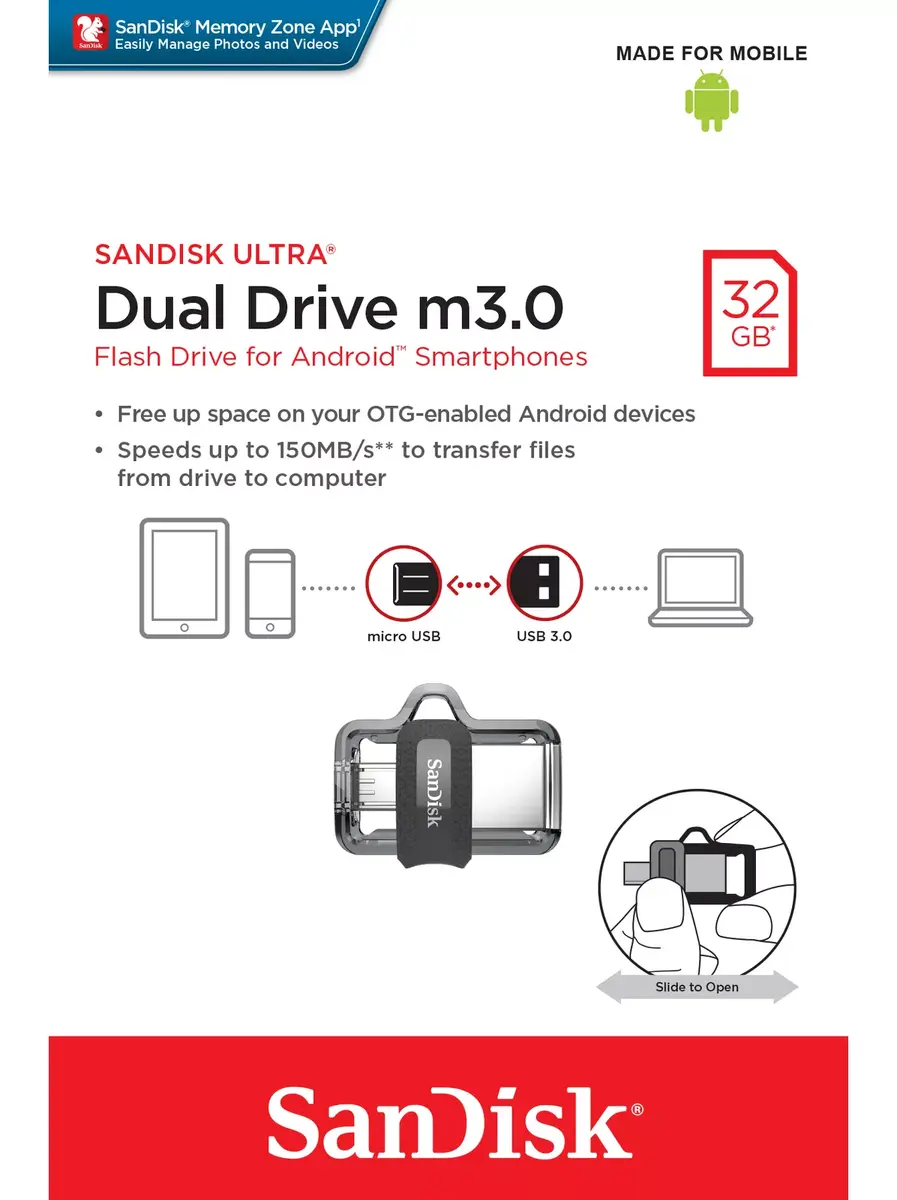 USB flash drive SanDisk 32GB Ultra Dual m3.0 Photo 4