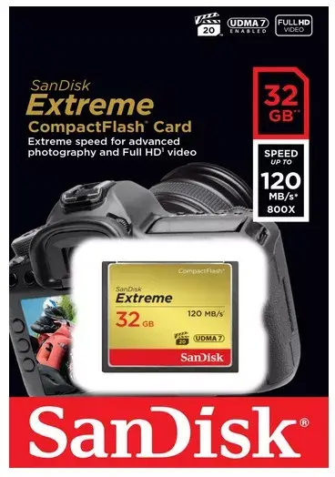 Компакт-флеш SanDisk 32GB Extreme SDCFXSB-032G-G46 Photo 2