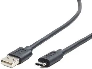 USB-кабель Gembird CCP-USB2-AMCM-6 1,8 м — USB A (m) на USB C (m), USB 2.0, чёрный