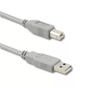 USB 2.0 cable Qoltec 50394 — USB A to USB B, 0.5 m, grey
