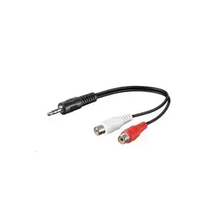 Audio cable PREMIUMCORD KJACKCINF02 — 3.5mm jack to 2x RCA, 20 cm
