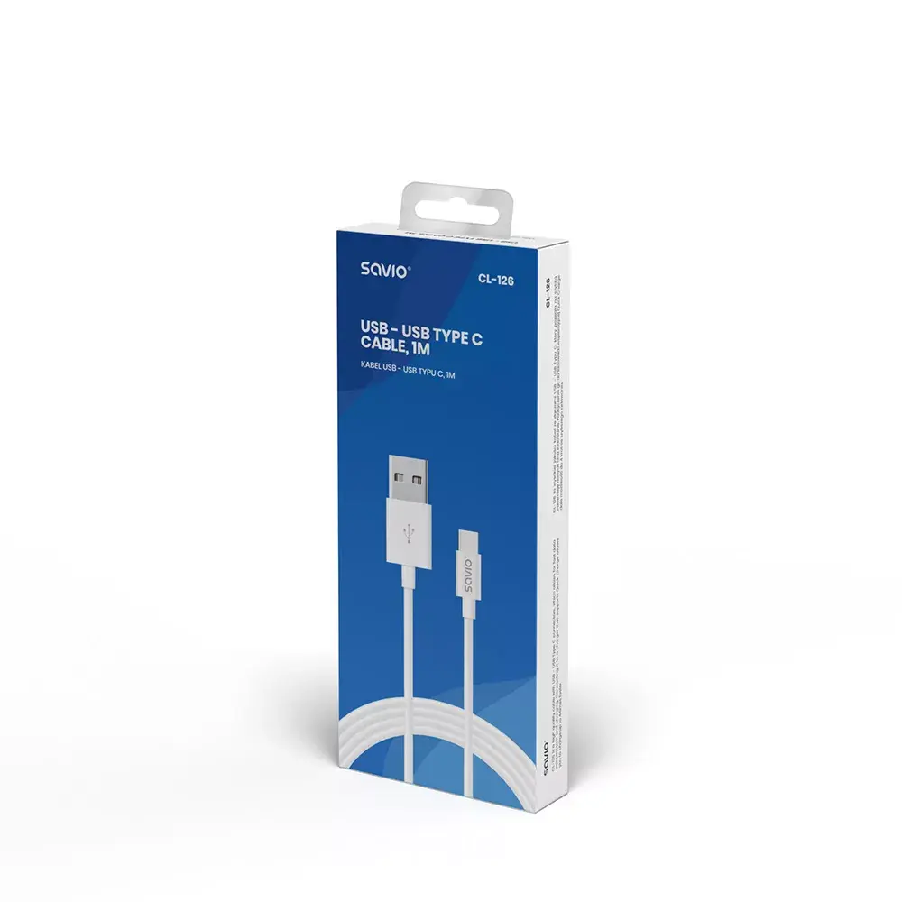 USB kabelis SAVIO CL-126 USB‑C uz USB‑A 1 m Photo 4