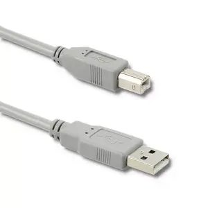 USB cable QOLTEC 50392 — USB 2.0 A to B, 5 m, grey