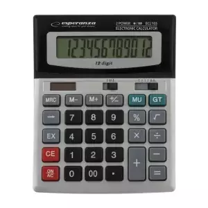 Esperanza ECL103 kalkulators Desktops Pamata kalkulators Melns, Pelēks