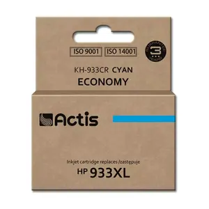Совместимый картридж для струйной печати ACTIS KH-933CR (cyan) для HP 933XL, краситель 13 мл, стандартная ёмкость, 1 шт.