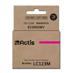 Tintes kārtridžs ACTIS KB-123M aizvietotājs priekš Brother LC123M/LC121M, standarta izturas, 10 ml, magenta