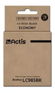 Saderīgs ACTIS KB-985BK tintes kasetne Brother printeriem, pigmenta melna, standarta ietilpība, 28.5 ml