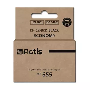Compatible ACTIS ink cartridge KH-655BKR for HP 655 Black, pigment ink 20 ml, standard yield, single pack