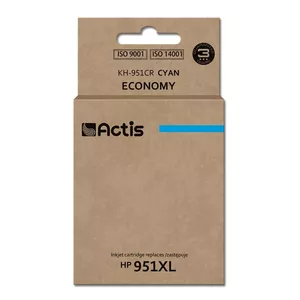 Совместимый картридж ACTIS KH-951CR для HP 951XL CN046AE — голубой (Cyan), краситель, 25 мл, стандартная ёмкость