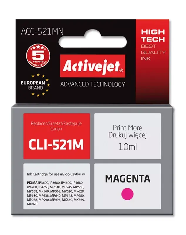 Ink cartridge ActiveJet ACC-521MN magenta 10 ml Photo 2