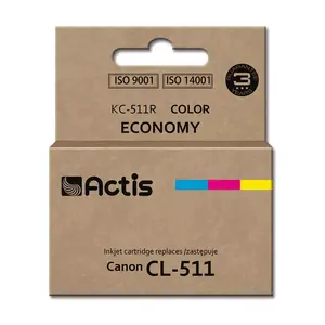 Картридж для принтера ACTIS KC-511R совместимый с Canon — голубой, пурпурный, жёлтый, 12 мл, стандартный ресурс, одиночная упаковка
