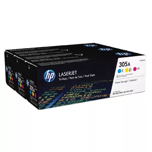 Toneru komplekts HP 305A (Cyan/Magenta/Yellow) oriģināls 3 gab., krāsas iznākums 2600 lapas