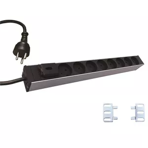 Garbot 19" Aluminium PDU 8-way K Outlet. With On/Off Switch