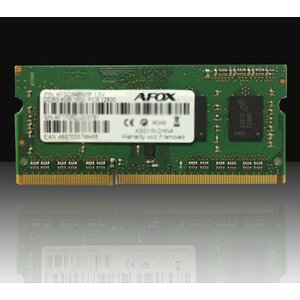 AFOX SO-DIMM DDR3 4GB atmiņas modulis 1600 MHz
