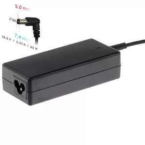 Адаптер питания Akyga AK-ND-03 — 65 Вт для ноутбука, питание 100–250 В, корпус ABS, кабель 1,2 м, чёрный