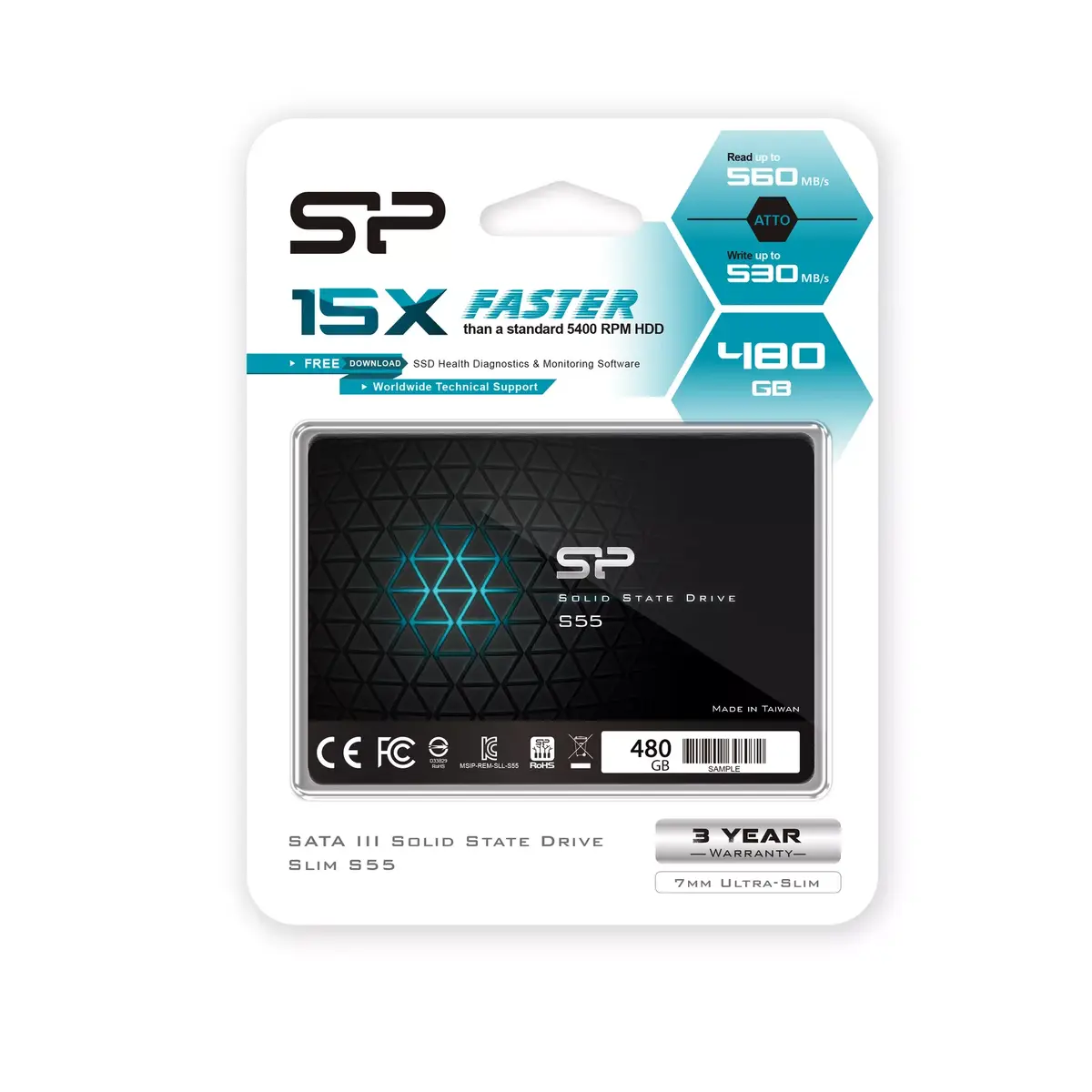 Silicon Power SP480GBSS3S55S25 2.5" SATA III SSD 480 ГБ Photo 7