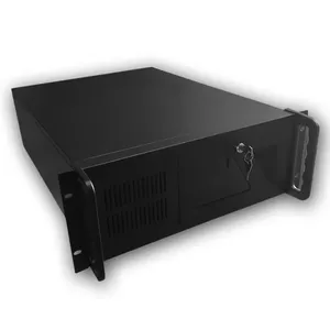 19" režģa korpuss serverim IPC 4U 585 mm melns — 4U, dziļums 585 mm