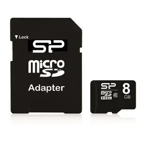 Memory card Silicon Power MicroSDHC 8 GB Class 10, black, microSD format