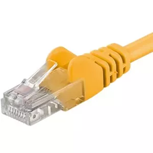 PremiumCord Patch kabel UTP Cat5e 50cm zluta tīkla kabelis Dzeltens 0,5 m U/UTP (UTP)