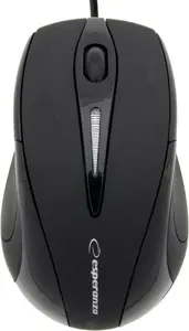 Проводная оптическая мышь ESPERANZA EM102K — 800 DPI, USB Type-A, 3 кнопки, колесо прокрутки, чёрная